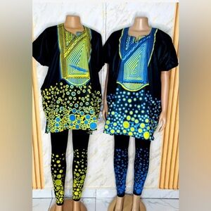 Geometric Dashiki Tunic and Leggings Set
African Batik Bubu With Leggings